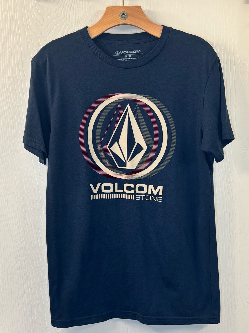 Volcom Tee with Cream and Red Logo